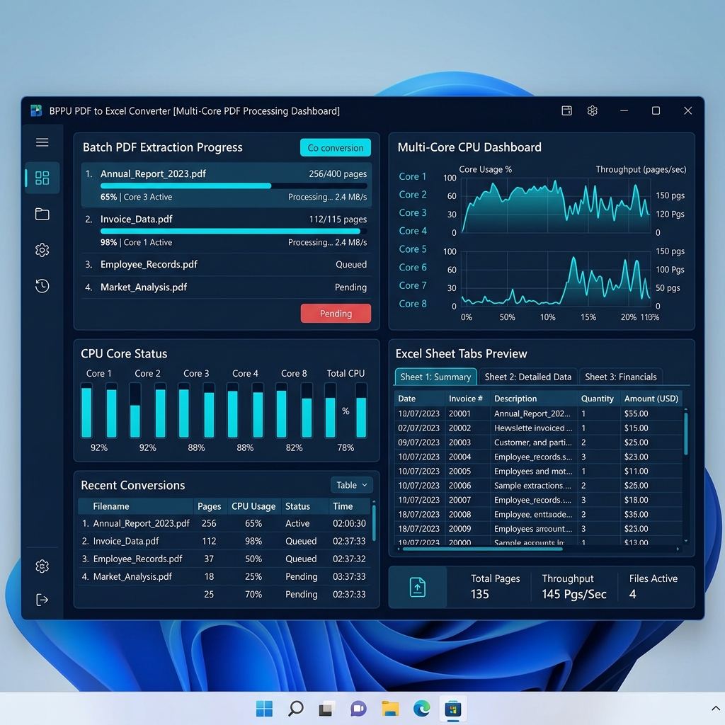 BPPU / BP21 / BPA1 PDF to Excel Converter 📊